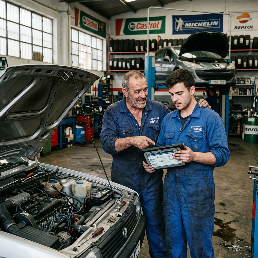 Equipo Iber Web Studio trabajando en un taller